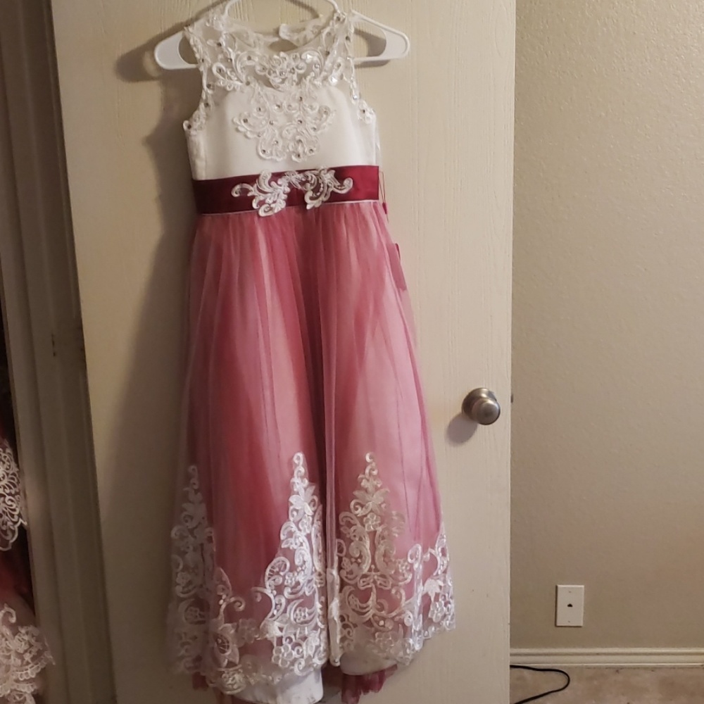 Flower girl embellished dress